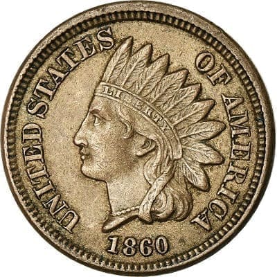 US 1860 Cent Value