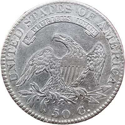 Obverse of US 1820 Half Dollar Value
