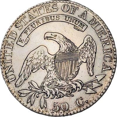 Obverse of US 1822 Half Dollar Value