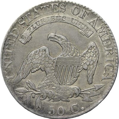 Obverse of US 1825 Half Dollar Value