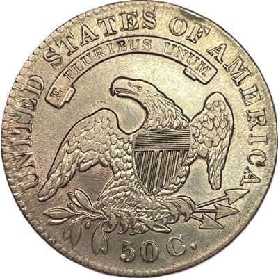 Obverse of US 1830 Half Dollar Value