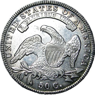 Obverse of US 1834 Half Dollar Value