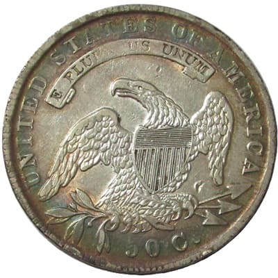 Obverse of US 1835 Half Dollar Value