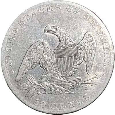 Obverse of US 1837 Half Dollar Value