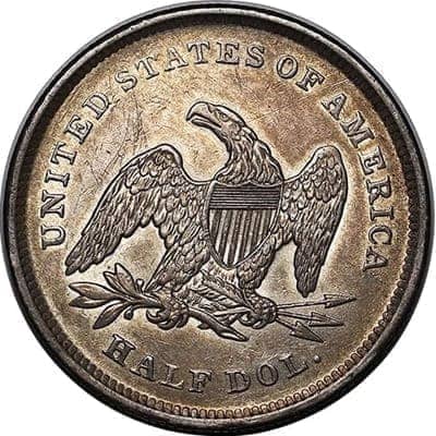 Obverse of US 1839 Half Dollar Value