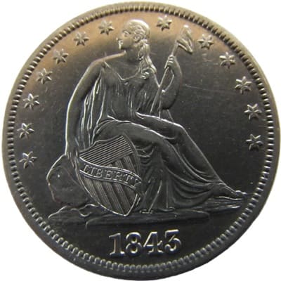 US 1843 Half Dollar