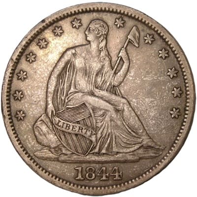 US 1844 Half Dollar