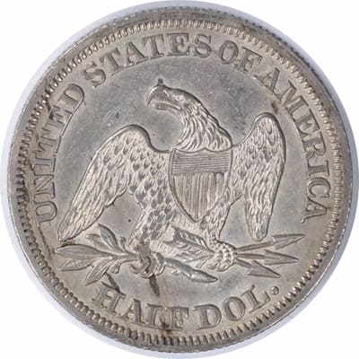 Obverse of US 1845 Half Dollar Value