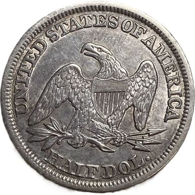 Obverse of US 1846 Half Dollar Value