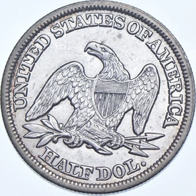 Obverse of US 1847 Half Dollar Value