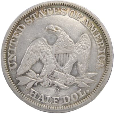 Obverse of US 1851 Half Dollar Value