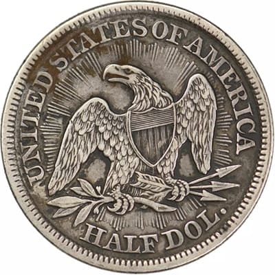 Obverse of US 1853 Half Dollar Value
