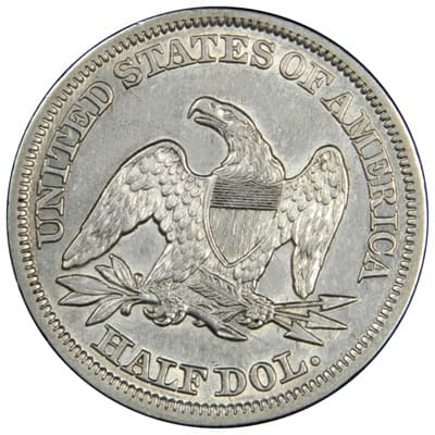 Obverse of US 1854 Half Dollar Value