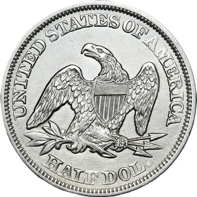 Obverse of US 1857 Half Dollar Value