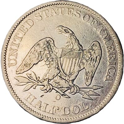 Obverse of US 1860 Half Dollar Value