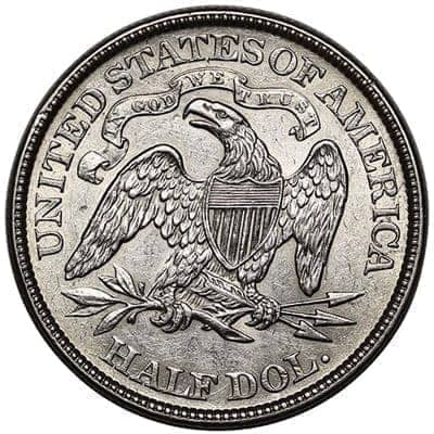 Obverse of US 1872 Half Dollar Value