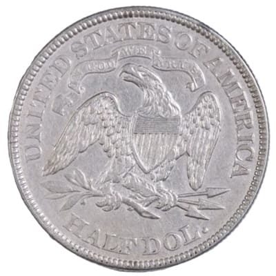 Obverse of US 1873 Half Dollar Value