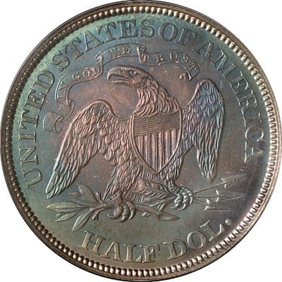 Obverse of US 1879 Half Dollar Value