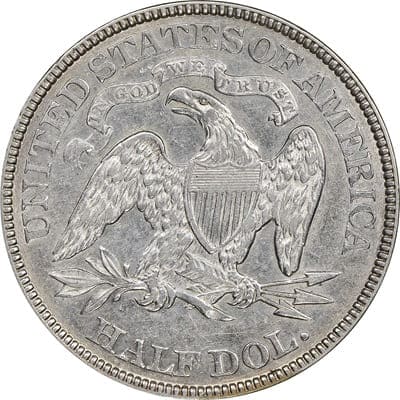 Obverse of US 1881 Half Dollar Value