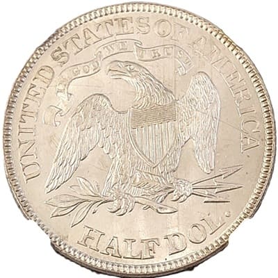 Obverse of US 1884 Half Dollar Value