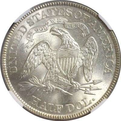 Obverse of US 1889 Half Dollar Value