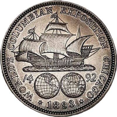 Obverse of US 1893 Half Dollar Value