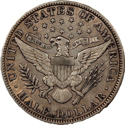 Obverse of US 1908 Half Dollar Value
