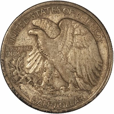 Obverse of US 1916 Half Dollar Value