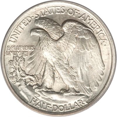 Obverse of US 1918 Half Dollar Value