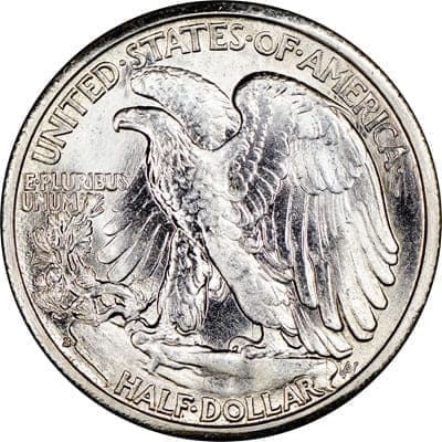 Obverse of US 1929 Half Dollar Value