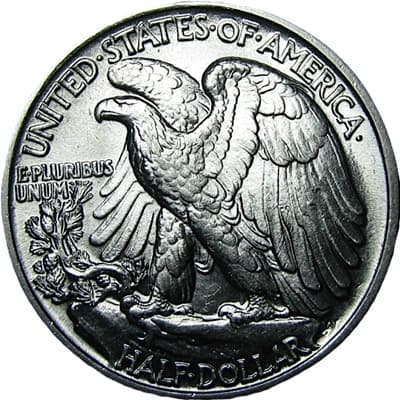 Obverse of US 1942 Half Dollar Value