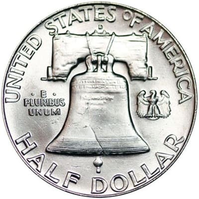 Obverse of US 1961 Half Dollar Value