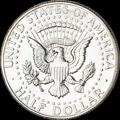 Obverse of US 1965 Half Dollar Value