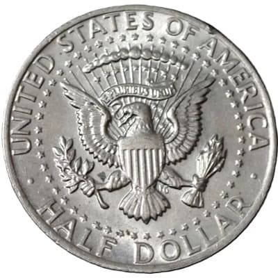 Obverse of US 1974 Half Dollar Value