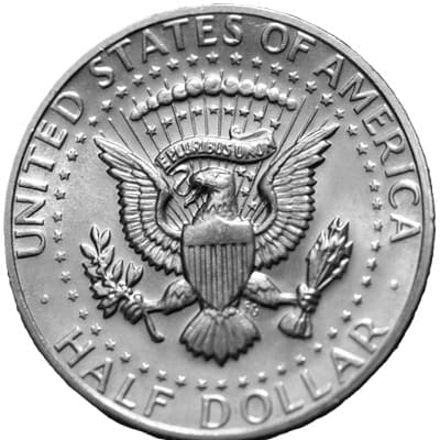 Obverse of US 1977 Half Dollar Value