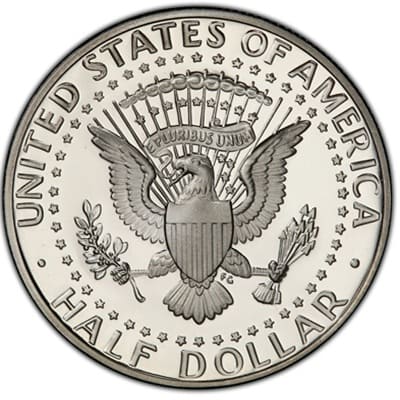 Obverse of US 1997 Half Dollar Value