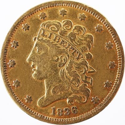 US 1836 Half Eagle $5