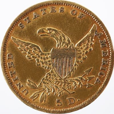 US 1836 Half Eagle $5 Value
