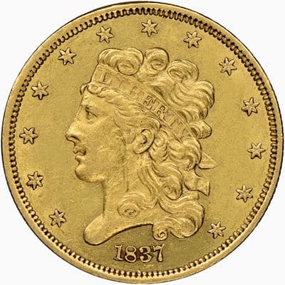 US 1837 Half Eagle $5