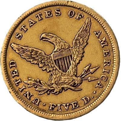 US 1842 Half Eagle $5 Value