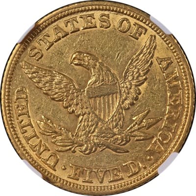 US 1847 Half Eagle $5 Value