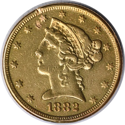 US 1882 Half Eagle $5
