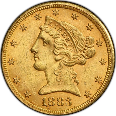 US 1883 Half Eagle $5