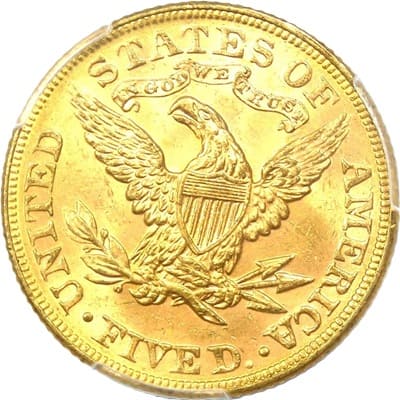 US 1894 Half Eagle $5 Value