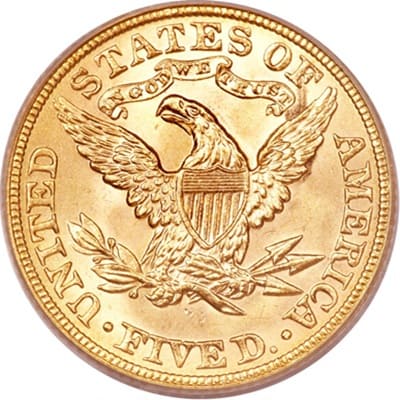 US 1896 Half Eagle $5 Value