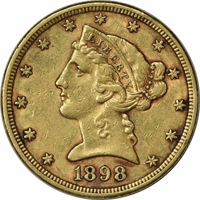 US 1898 Half Eagle $5