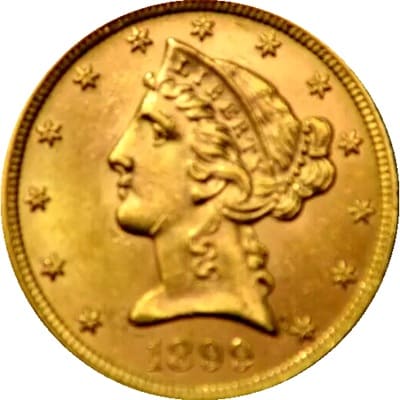 US 1899 Half Eagle $5