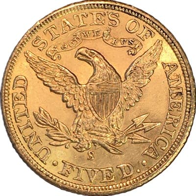 US 1901 Half Eagle $5 Value