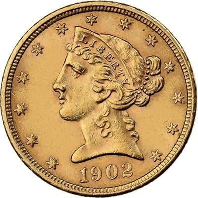 US 1902 Half Eagle $5