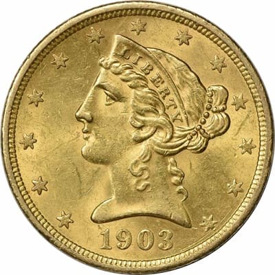 US 1903 Half Eagle $5